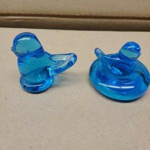 2 Vintage "Bluebirds of Happiness" Paperweights